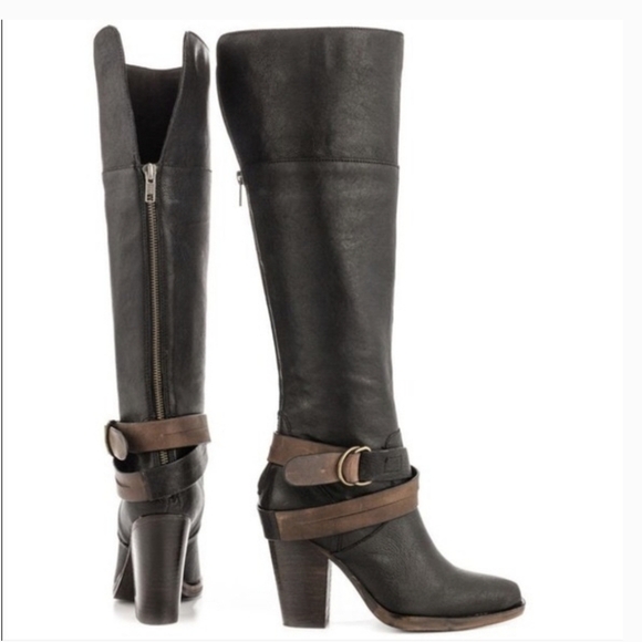 Steve Madden Rockiie Riding tall heels booties shoes sz 6B - Picture 1 of 12